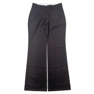 Banana Republic Martin Fit Women Brown Stretch Mid Rise Wide Leg Wool Pants Sz 4